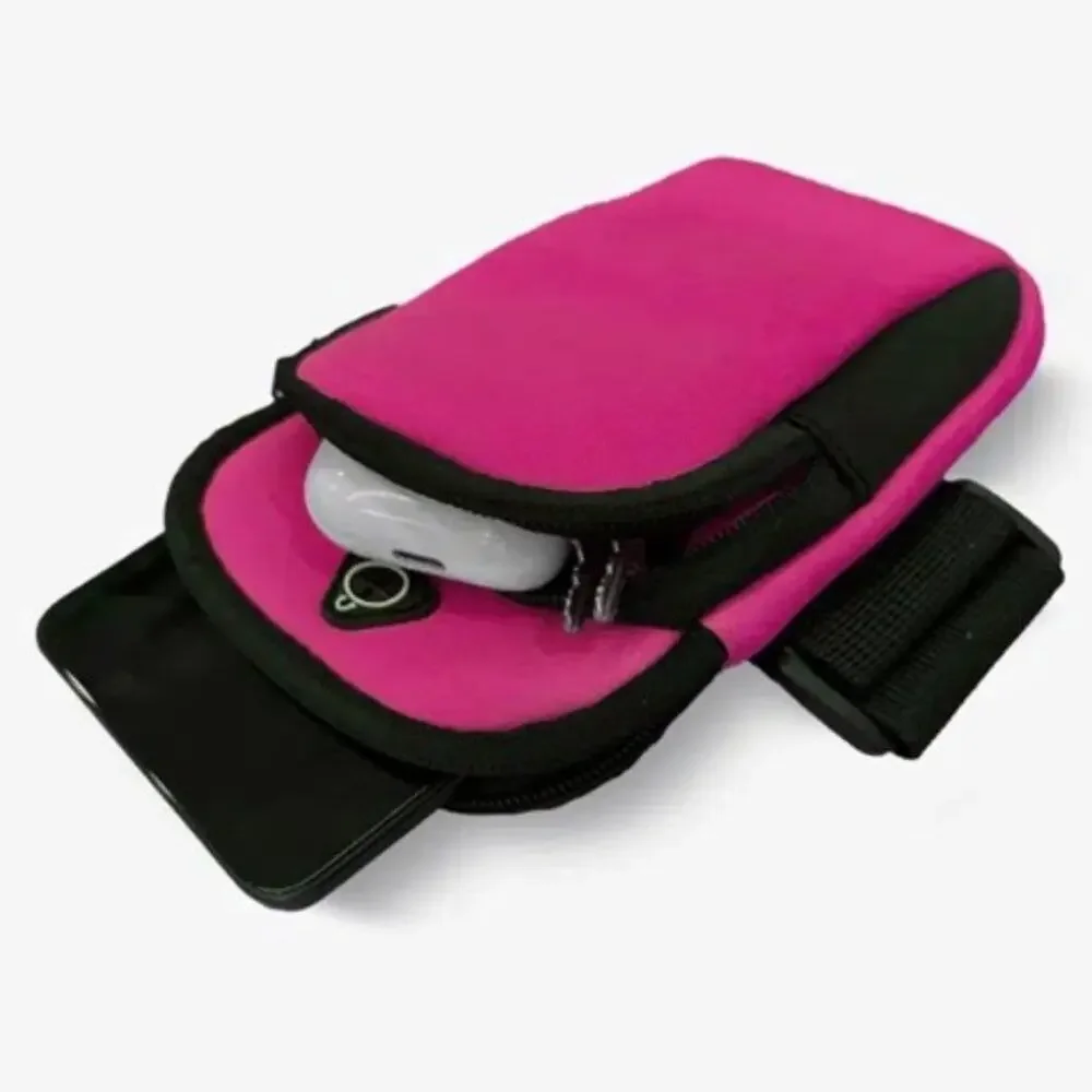 Women's Hot Pink Sports Athletic Arm Band Cell Phone Carrying Case